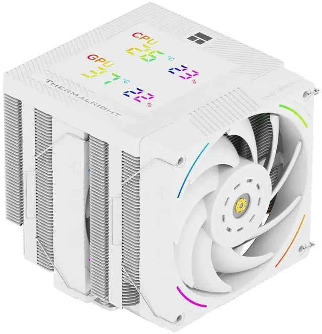 Main image of Thermalright Phantom Spirit 120 Digital SNOW CPU Air Cooler, 7 Heat pipes CPU Cooling,Double Tower Cooling,Support for AM4/AM5/Intel lga1700/115X/1200/1851,Magnetic Attraction-Digital Screen Top Cover