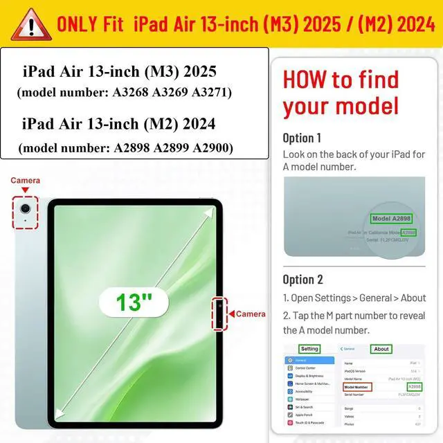 Alt view image 2 of 5 - UUcovers Kids Case for Apple iPad Air 13 inch M3/M2 (2025/2024), Stand Protective Cover with Pencil Holder/Handle Kickstand/Lightweight Soft EVA Foam Shockproof Cover for iPad Air 13 Tablet, Blue