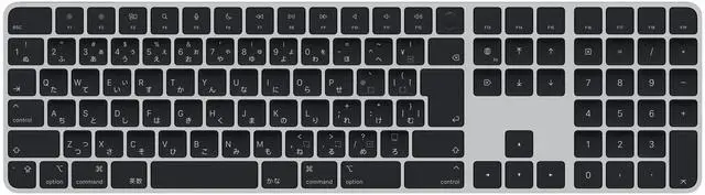 Main image of Apple Magic Keyboard with Touch ID and Numeric Keypad: Wireless, Bluetooth, Rechargeable. Works with Mac Computers with Apple Silicon; Japanese - Black Keys