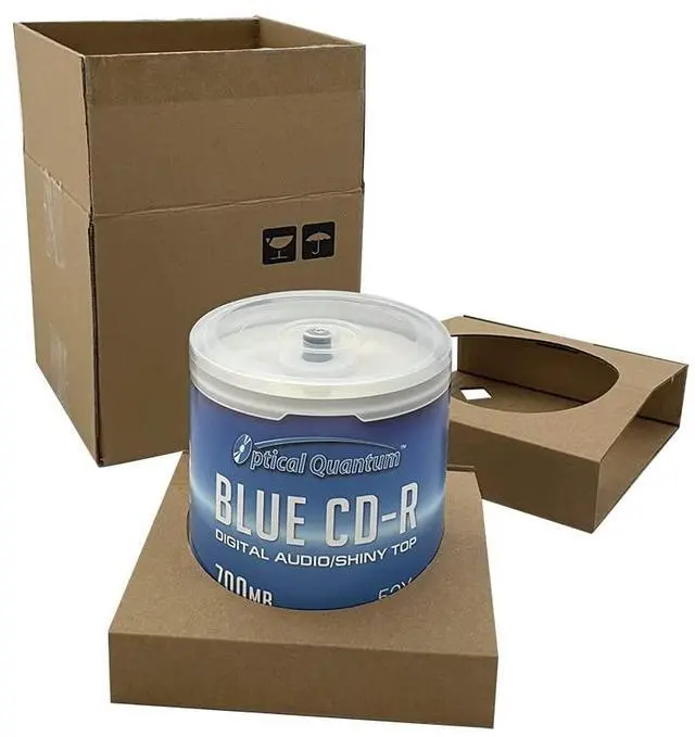 Alt view image 2 of 5 - Optical Quantum Music Digital Audio Silver Top 700MB 52x Blue AZO CD-R with Noise Free Playback for Optimal Audio Music Recording, 100 Discs