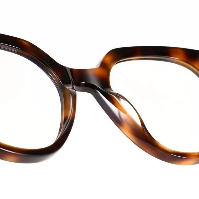 Alt view image 3 of 5 - Dollger Blue Light Blocking Glasses For Woman Men Thick Square Frame Round Non-Prescription, For Computer, Work,Gaming,TV Leopard print
