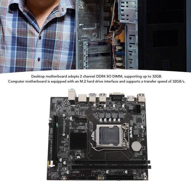 Alt view image 2 of 5 - ITX H110 Computer Motherboard DDR4 USB3.0 M.2 Nvme Gaming Mainboard for LGA 1151