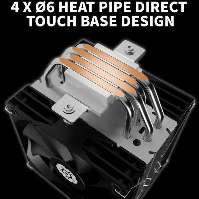 Alt view image 5 of 5 - Enermax T41 CPU Air Cooler 157mm Height CPU Air Cooler 4 Heat Pipes with Dual 120mm PWM Fan 250W TDP, for Intel 1851/1700/1200/115X, AMD AM5/AM4