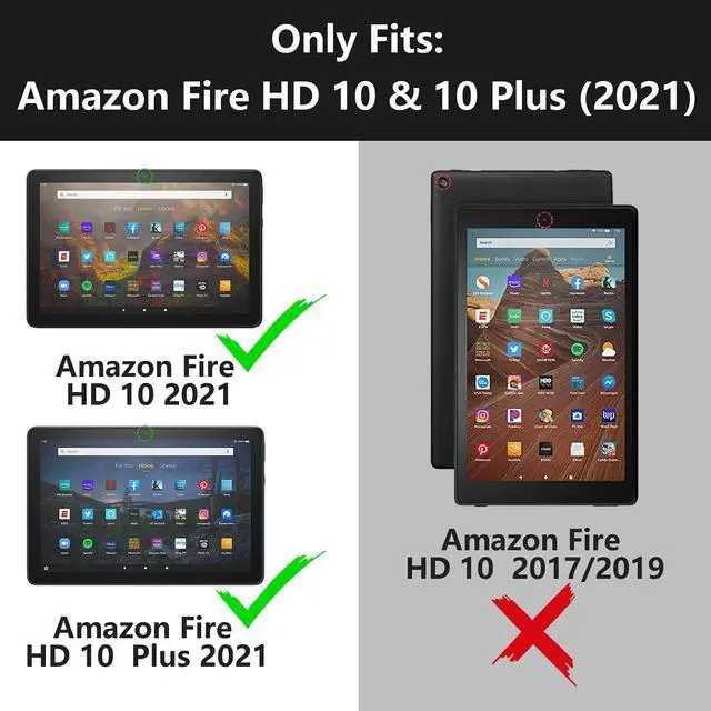 Alt view image 2 of 5 - FVAENDHIO Case for Amazon Fire HD 10 & Fire HD 10 Plus Tablet (11th Generation, 2021 Release) - Premium PU Leather Cover with Auto Sleep Wake, Bible Verses Psalm 46:10