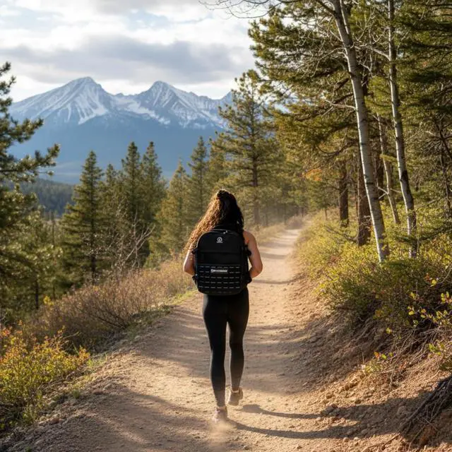 Alt view image 2 of 5 - HYPERWEAR Hyper Ruck, 20L Rucking Backpack Black with (10 lbs) Flexible Adjustable Weight Plates, 3 Plate & Laptop Sleeves, for Strength Training, Travel, EDC