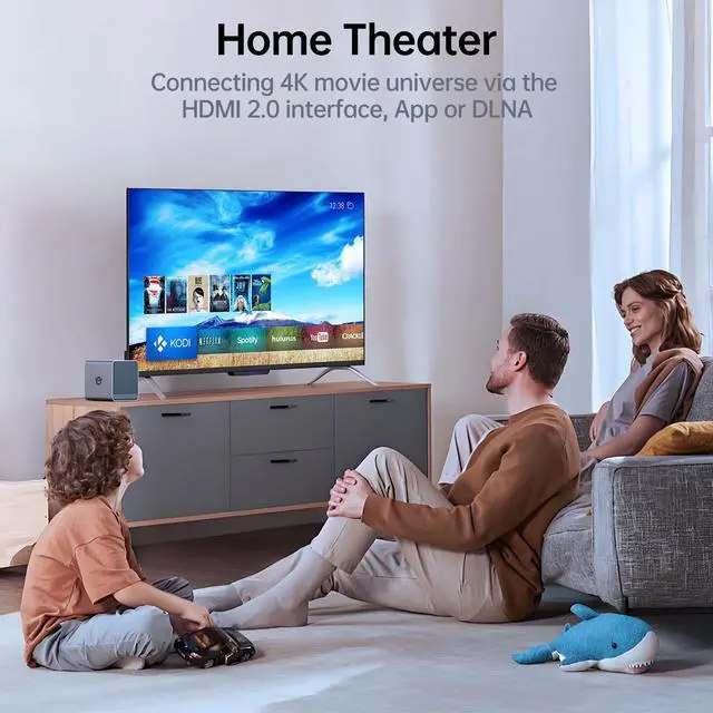 Alt view image 5 of 5 - Yxk Zero1 4-Bay Desktop NAS, Quad-Core CPU, User-Friendly Home NAS Storage, Secure File Management & Remote Access, Dual 2.5GbE, HDMI for Home Office, Network Attached Storage (Diskless)