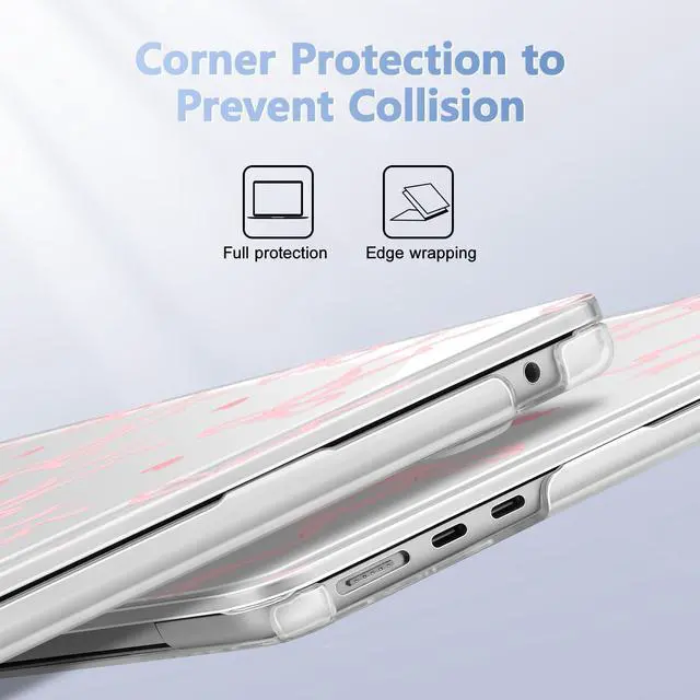 Alt view image 3 of 5 - Lepeoac for MacBook Air 13.6 inch Case M4 M3 M2 2025 2024-2022 Release Model A3240 A3113 A2681, Sturdy Plastic Hard Shell Case for MacBook Air M2 13 inch with Touch ID, Bow