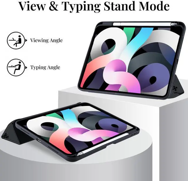 Alt view image 4 of 5 - VibrantFruitique Y2k Gothic Case for iPad (A16) 11th Gen 2025 11"/10th Gen 2022 10.9" Goth Cross Clear Hard Back Hybrid Case,with Pencil Holder Trifold Stand Slim Tablet Cover for Women