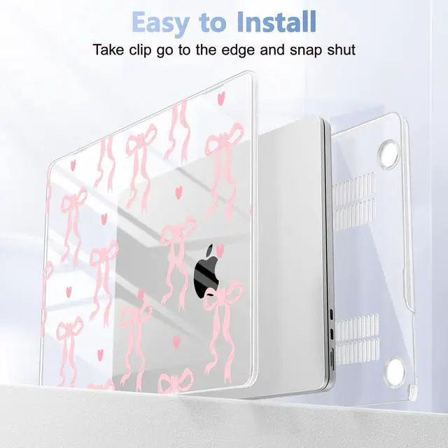 Alt view image 5 of 5 - Lepeoac for MacBook Air 13.6 inch Case M4 M3 M2 2025 2024-2022 Release Model A3240 A3113 A2681, Sturdy Plastic Hard Shell Case for MacBook Air M2 13 inch with Touch ID, Bow