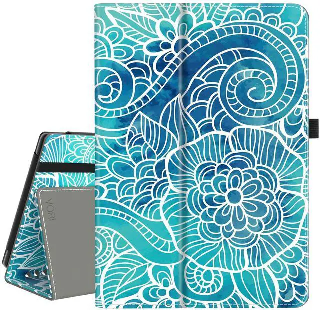 Main image of VORI Case for All-New Amazon Kindle Fire HD 10 Tablet and Fire HD 10 Plus (13th/11th Generation 2023/2021 Release) - Slim Folding Stand Folio Cover with Auto Wake/Sleep & Hand Strap, Abstract Floral