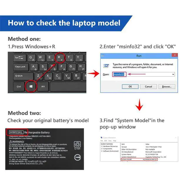 Alt view image 5 of 5 - DJW HW03XL Battery Replacement for HP Pavilion 15-EG 15-EG0055NR 15-EG0067ST 15-EG0048NR 15-EH 15-EH1005NS 15-EH0177NG 15-EH0006NX 15T-EG 15Z-EH 17-CN 17-CP Series L96887-421 L96887-AC1 L96887-2B1