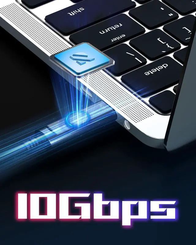 Alt view image 3 of 5 - YSerendept 50ft USB C to USB C Cable Fiber Optic,Long Extension 10Gbps High Speed Data Transfer,Compatible with Webcams, Cameras,Gaming Consoles,Hubs,HDDs,VR AR