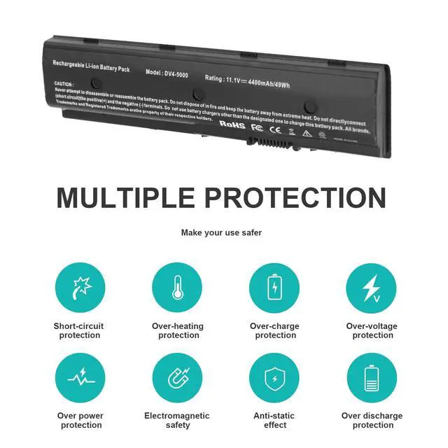 Alt view image 3 of 5 - Futurebatt MO06 MO09 671731-001 Laptop Battery for HP Pavilion DV4-5000 DV6-7000 DV7-7000 Envy DV4-5200 DV6-7200 M6-1100 Series