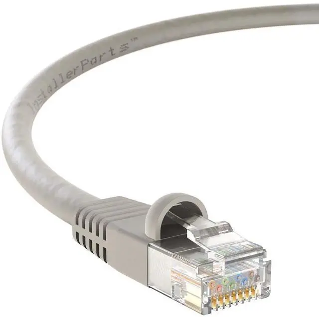 Main image of InstallerParts (10 Pack Ethernet Cable CAT5E Cable UTP Booted 6 FT - Gray - Professional Series - 1Gigabit/Sec Network/Internet Cable, 350MHZ