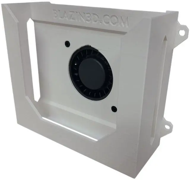Alt view image 3 of 5 - Wall Mount with Fan for UCG-Ultra Ubiquiti Cloud Gateway Ultra (White)