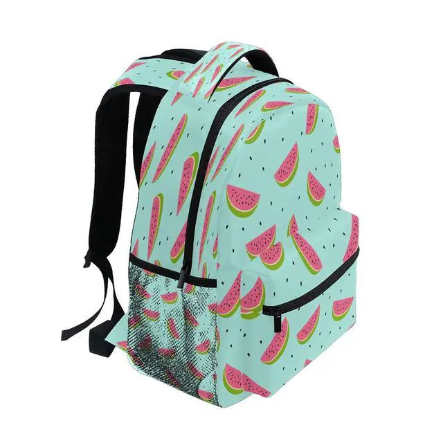 Alt view image 2 of 5 - xigua Cute Green Watermelon Backpack Bookbags Laptop Backpack for Boys Girls Teens, College Backpack Water Resistant Travel Bookbag