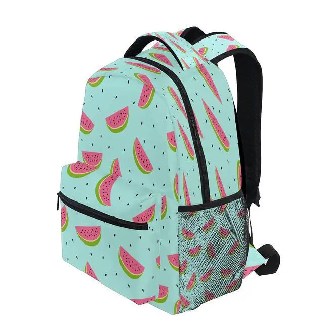 Alt view image 3 of 5 - xigua Cute Green Watermelon Backpack Bookbags Laptop Backpack for Boys Girls Teens, College Backpack Water Resistant Travel Bookbag
