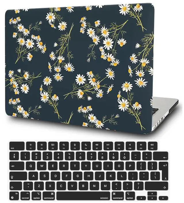 Main image of Hard Cover Compatible with MacBook Air 11 Inch Case Model A1370 A1465 2012 2013 2014 2015 2016 2017 2018 Release, Air 11.6 Inch Plastic Hard Cover with Soft Keyboard Cover Skin, Daisy Flower