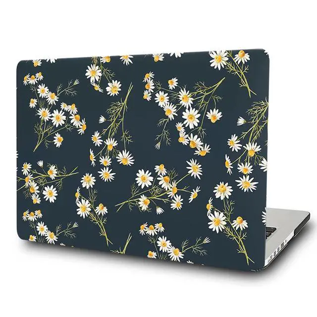 Alt view image 2 of 5 - Hard Cover Compatible with MacBook Air 11 Inch Case Model A1370 A1465 2012 2013 2014 2015 2016 2017 2018 Release, Air 11.6 Inch Plastic Hard Cover with Soft Keyboard Cover Skin, Daisy Flower