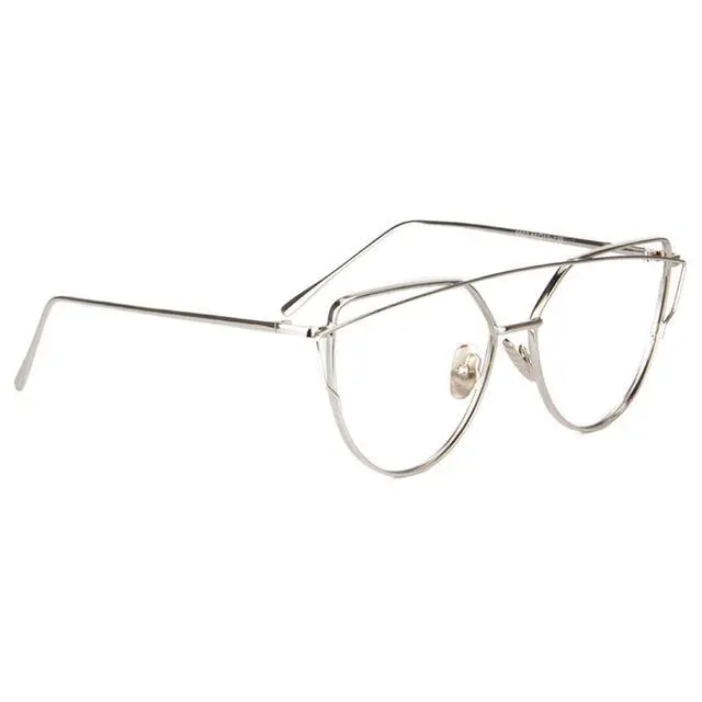 Alt view image 3 of 5 - Zeelool Women's Metal Aviator Blue Light Blocking Eyeglassess Selina FM0088-03 Silver