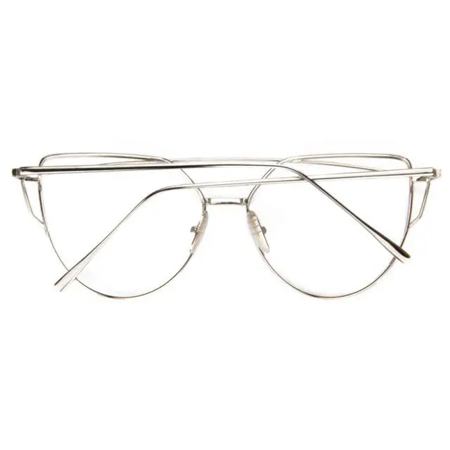 Alt view image 4 of 5 - Zeelool Women's Metal Aviator Blue Light Blocking Eyeglassess Selina FM0088-03 Silver