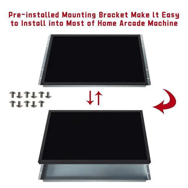 Alt view image 4 of 5 - UNICO 19 Arcade Replacement Screen, 1280 * 1024 Pixels LCD Gaming Monitor for CGA, EGA Game Arcade, Easy Install Monitor Arcade Accessories - 19inch