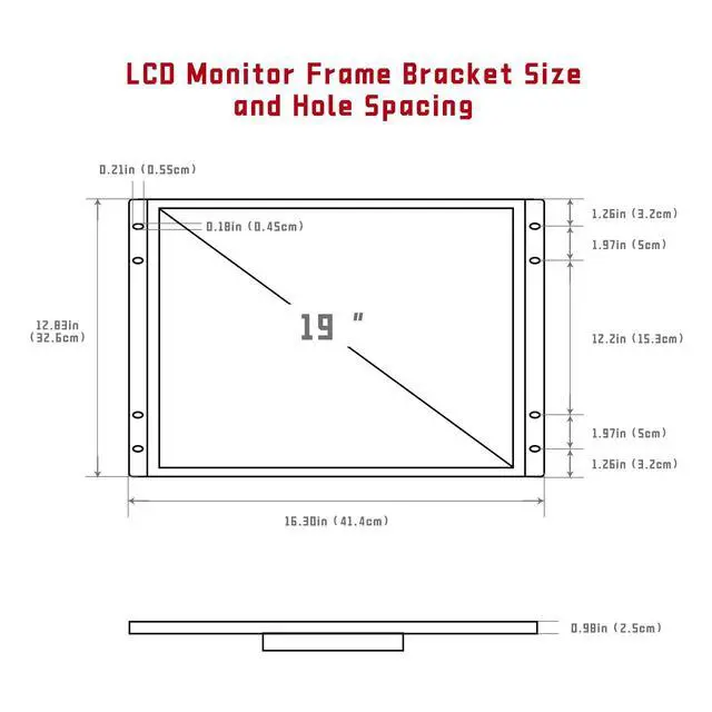 Alt view image 5 of 5 - UNICO 19 Arcade Replacement Screen, 1280 * 1024 Pixels LCD Gaming Monitor for CGA, EGA Game Arcade, Easy Install Monitor Arcade Accessories - 19inch