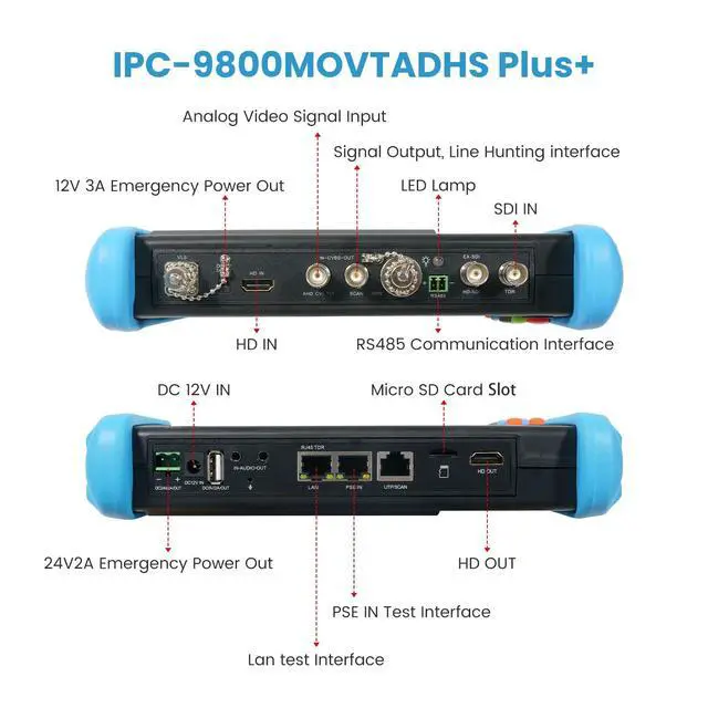 Alt view image 3 of 5 - Anpviz CCTV Camera Tester, 8MP Full Features IPS Touch Screen Monitor CCTV Tester, 5 in 1 AHD CVI TVI CVBS IP Camera Tester, Support DMM OPM VFL TDR Feature POE PTZ WiFi 4K HDMI, IPC-9800MOVTADHS Plus