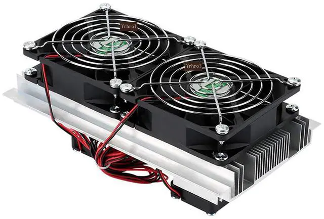 Alt view image 2 of 5 - Yrhrol DC 12V DIY Thermoelectric Peltier Refrigeration Cooling System Kit Semiconductor Cooler Heat Sink,2 Cooling Fans, 2 Large Fans and 2 Cold Junction modules