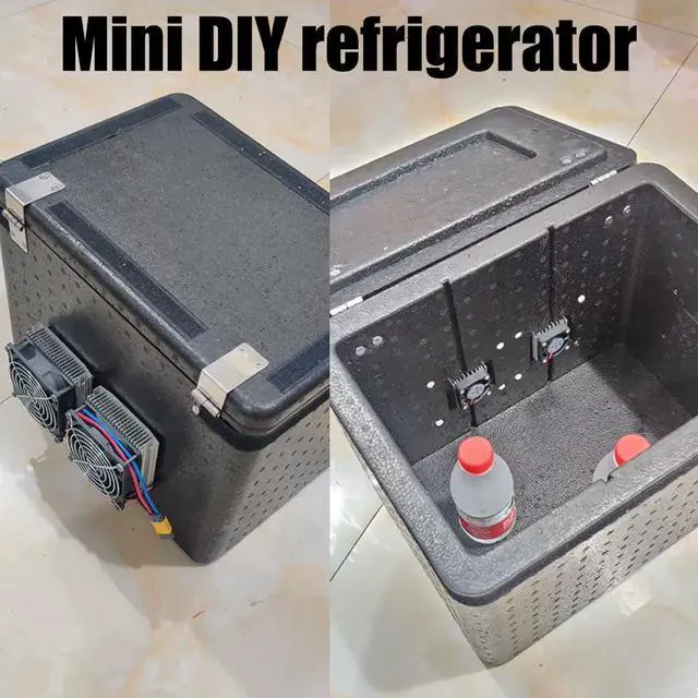 Alt view image 5 of 5 - Yrhrol DC 12V DIY Thermoelectric Peltier Refrigeration Cooling System Kit Semiconductor Cooler Heat Sink,2 Cooling Fans, 2 Large Fans and 2 Cold Junction modules