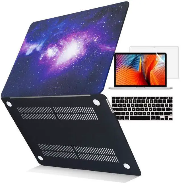 Main image of TOJIA MacBook Pro 13 inch Case A2159 A1989 A1706 A1988 A1708 2019 2018 2017 2016 Release, Plastic Hard Shell Compatible with MacBook Pro 13 Case, Galaxy Purple