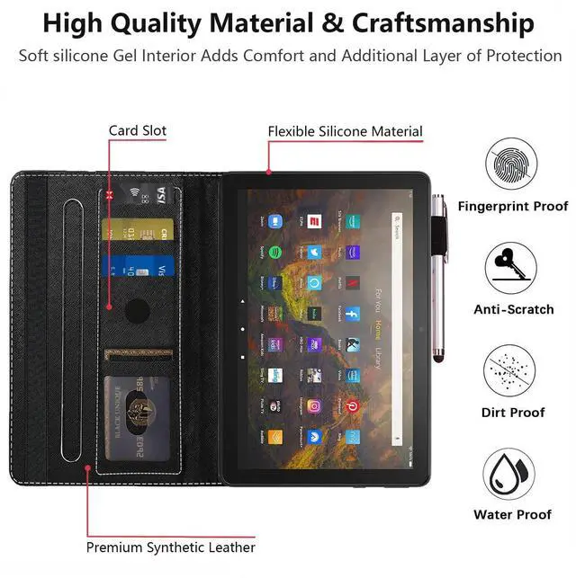 Alt view image 5 of 5 - Case for All-New Amazon Fire HD 10 and 10 Plus Tablet (13th/11th Generation, 2023/2021 Release) 10.1", Multi-Angle Smart Stand Cover Auto Sleep/Wake, Dragon