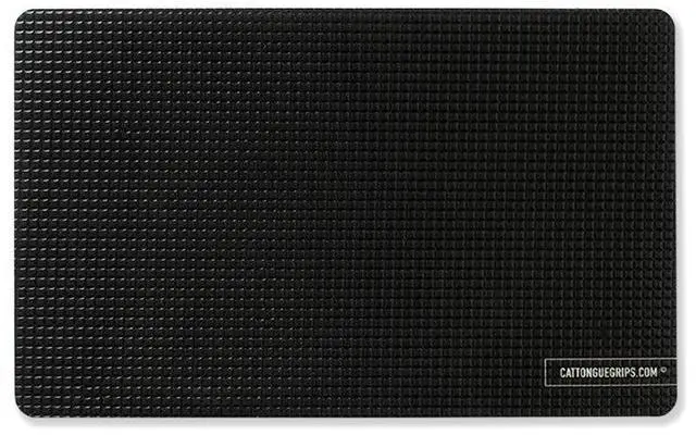 Main image of CATTONGUE GRIPS Phat Cat Non-Abrasive Grip Tape - Heavy-Duty Anti-Slip Tape Backing for Tablets, Laptops & Large Electronics - No Bulk, Easy to Remove Anti-Slip Solution (Black, 5 x 8)