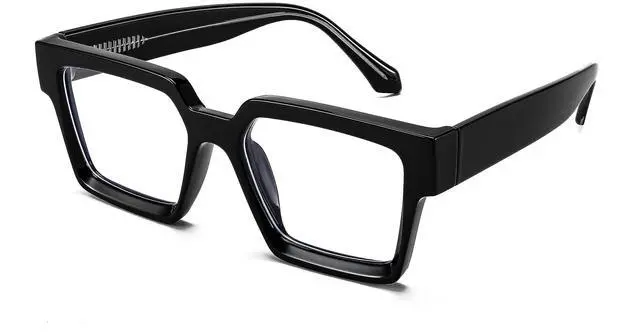 Main image of FEISEDY Oversized Blue Light Glasses for Women Men TR90 Retro Square Anti Eyestrain Glasses Rectangle Fashion Frame B0037