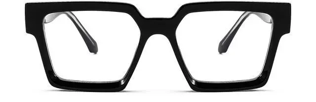 Alt view image 3 of 5 - FEISEDY Oversized Blue Light Glasses for Women Men TR90 Retro Square Anti Eyestrain Glasses Rectangle Fashion Frame B0037