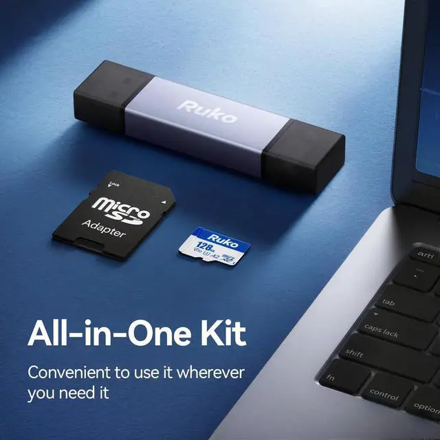 Alt view image 2 of 5 - Ruko 128G Micro SD Card with Reader & Adapter, Memory Card Speed Up to 100MB/s, UHS-I, C10, A2, U3/V30, 4K UHD, Long-Lasting TF Card for Camera, Smartphone, Drone, Gaming Console