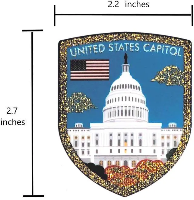 Alt view image 2 of 5 - A-ONE United States Cities Bling Gold Landmark Stickers 9 PCS+USA National Flag Jeans Flag Patch 1 PC, Phone Case Stickers for Laptop, Computers, Scrapbook, Mirrors, Holiday Travel Gift SG1+NO.033