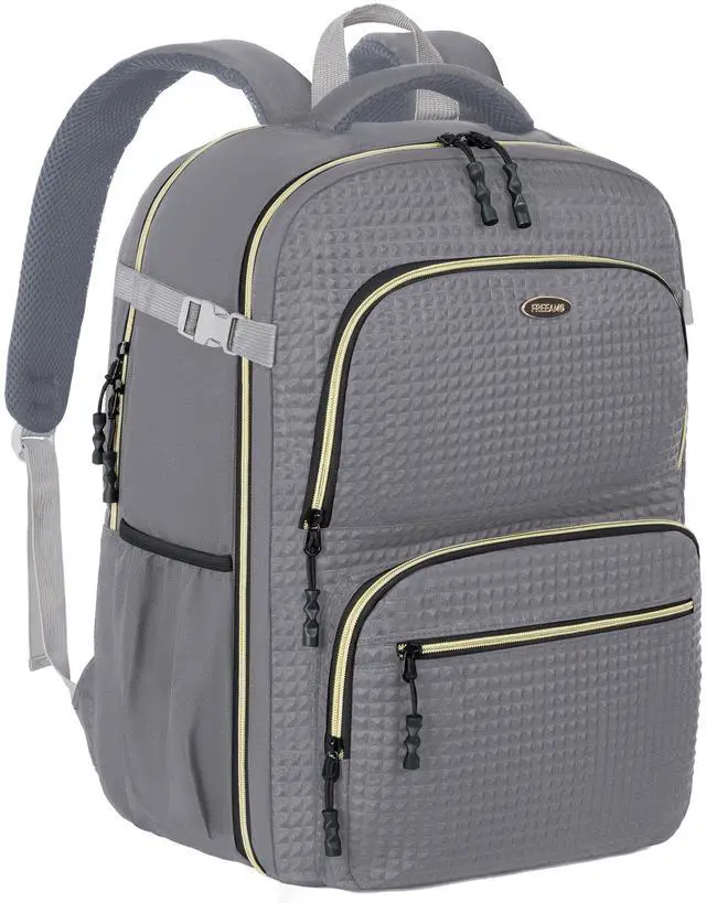 Main image of FREEAMG Travel Backpack with USB Charger,15.6 Inch Laptop Backpack for Women and Men,Large Capacity Computer backpack, Carry on Backpack for Business, Travel, Work, College,Grey