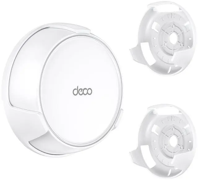 Main image of Deco Mesh Wall Mount Kit for Deco BE23/ BE25/ BE3600/ BE5000 Mesh WiFi 7 System, Space-Saving Bracket with Hidden Cable Management, Secure & Stylish Design for Home and Office (White, 2 Pack)