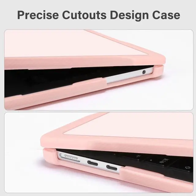 Alt view image 3 of 5 - MOSISO Compatible with MacBook Air 13 inch Case 2025 2024 2023 2022 M4 A3240 M3 A3113 M2 A2681, Soft TPU Bumper Anti-Fingerprint Hard Case&Keyboard Cover for MacBook Air 13.6 inch Case, Pink