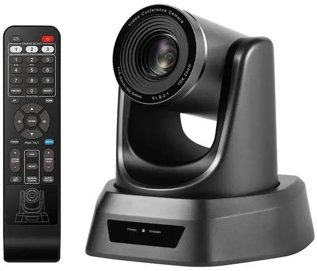 Main image of JACKLY PTZ Conference Room Camera,10x Optical Zoom Streaming Camera, 1080P Full HD Wireless Webcam for Video Conferencing/Live Streaming/Church Services Worship/Online Education HDMI