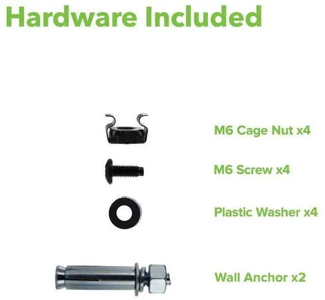 Alt view image 4 of 4 - NavePoint 2U 19 Inch Vertical Wall Mount Rack Wall Mountable Server Rack w/Hardware Black