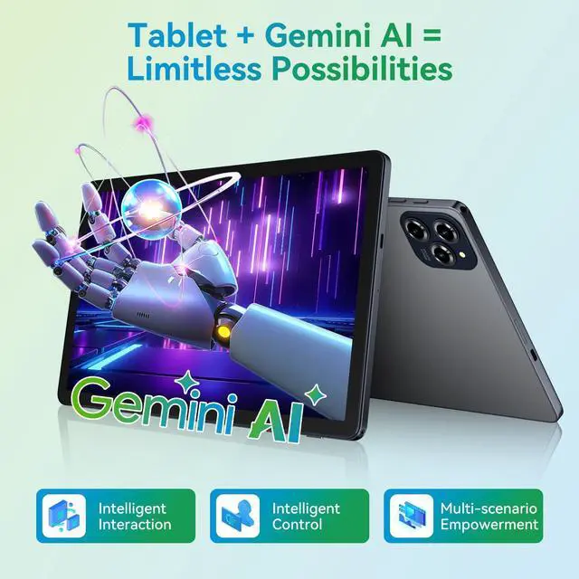 Alt view image 3 of 5 - Android 15 Tablet with 11 Inch FHD Display, 24GB RAM 256GB ROM /2TB TF, T615 Octa-Core AI Tablets, 8000mAh/18W Fast Charge, 5G WiFi & 13MP Camera, TÜV Certified Netflix HD for Streaming/Gaming