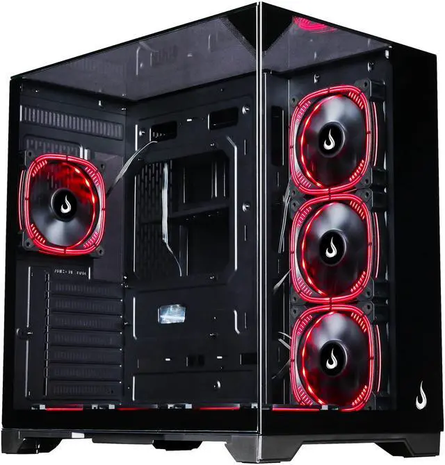 Alt view image 2 of 5 - Case Computer Rise Mode USA Galaxy Full Glass, Mid Tower Tempered Glass, ATX Black