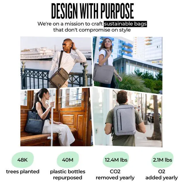 Alt view image 5 of 5 - Solo New York Tablet Sling Bag for Women & Men - Crossbody Bag for Travel, Walking, & Hiking, Adjustable Shoulder Strap, Front Zippered Pockets, Fits 13" Tablets & 14" Laptops - Hydro, Black