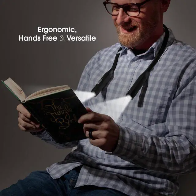 Alt view image 5 of 5 - Mighty Bright Atlas Rechargeable Neck Light, 12 LED, 3 Color Temperatures, USB-C Charging Cable Included (Black)