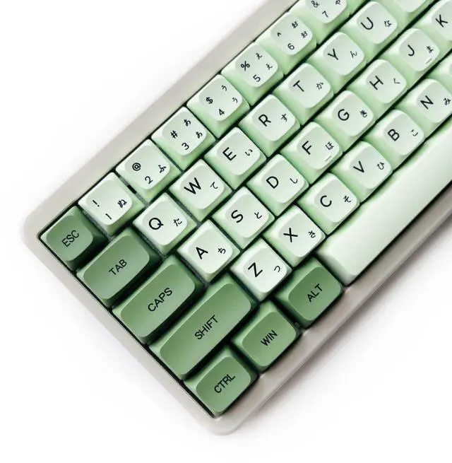 Alt view image 5 of 5 - XDK Custom Keycaps 124 Keys(PBT XDA Dye-Sub) Cute Matcha Green Japanese Keycaps Set for 60% 65% 100% Mechanical Keyboard