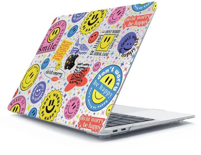 Alt view image 3 of 5 - HOHAIYOO Compatible with MacBook Pro 13 inch Case M2 2023 2022 2021-2016 A2338 M1 A2251 A2289 A2159 A1989 A1706, Plastic Hard Shell Case&Keyboard Cover&Screen Protector&Webcam Cover, Smile