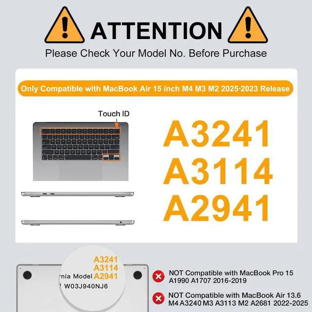 Alt view image 2 of 5 - MOSISO Compatible with MacBook Air 15 inch Case 2025 2024 2023 Release M4 A3241 M3 A3114 M2 A2941 Liquid Retina Display&Touch ID, PU Leather Coated Plastic Hard Shell Case with Fold Kickstand, Gray