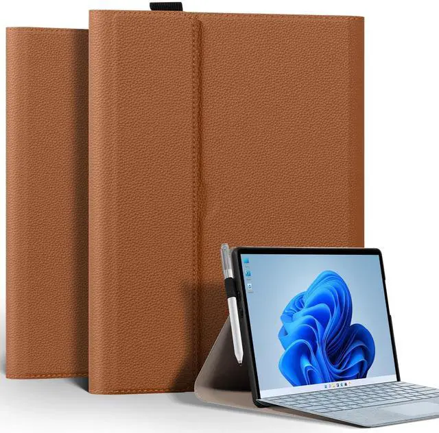 Main image of XFYKJIN for Pro 9/10/11 Case 13 inch 2022/2024 Leather Cover Protective Shell Compatible with Type Cover Keyboard and Pencil Holder.Brown